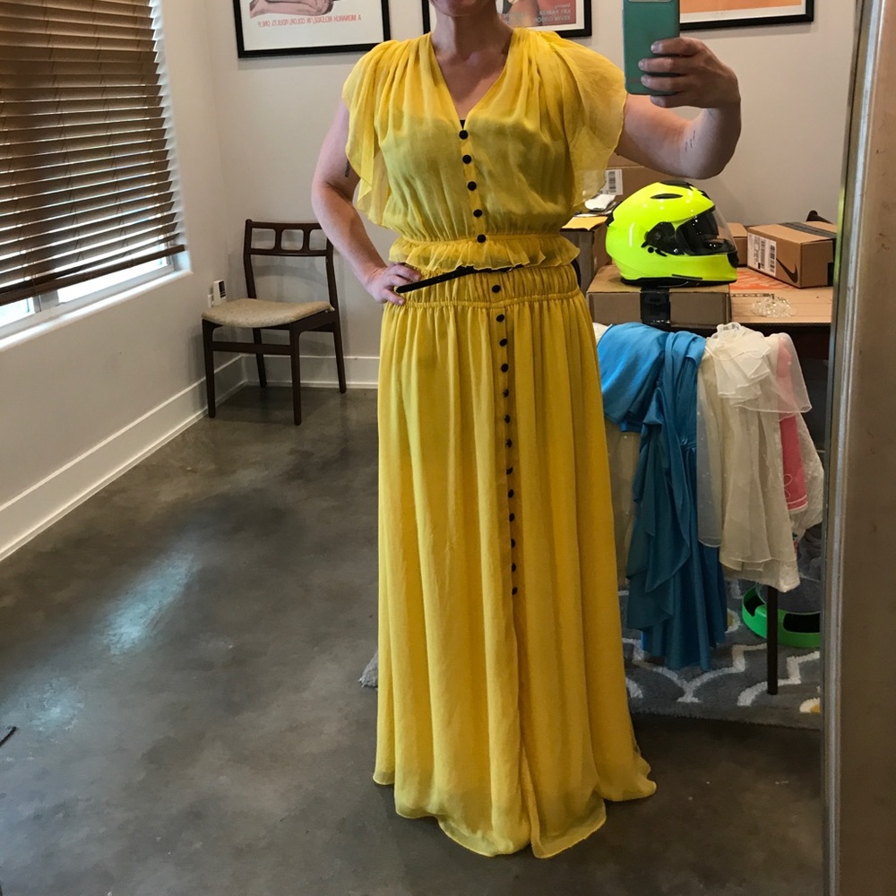 NWT sheer yellow dress by The Kooples.